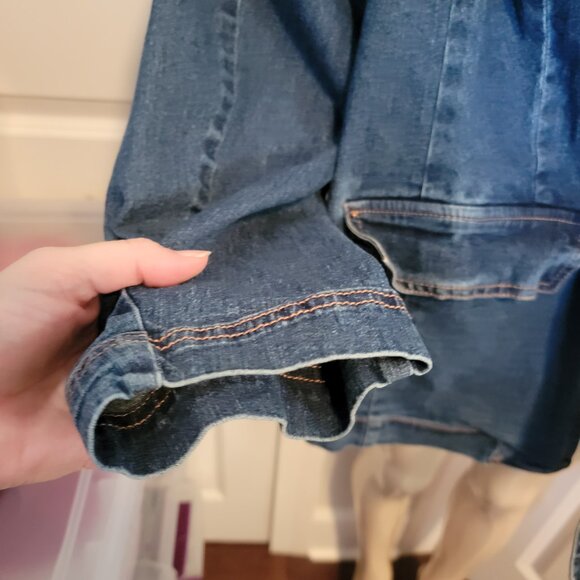 Est. 1946 Nautical Style Puff Shoulder 1980's Relaxed Fit Denim Jacket - Picture 7 of 14